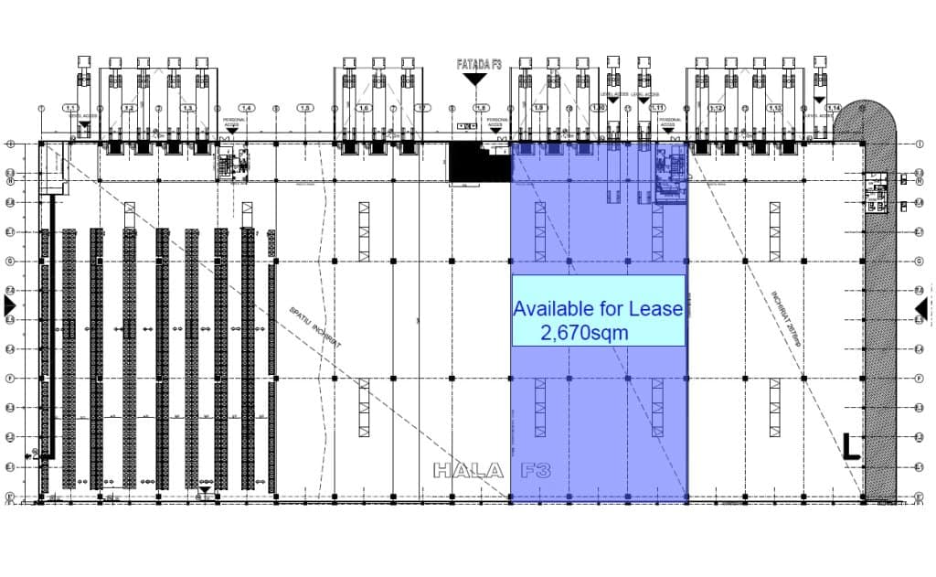 CTP Bucharest South - inchiriere spatiu depozitare Bucuresti plan hala