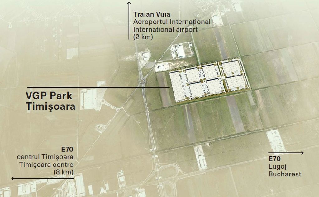 VGP Park Timisoara inchiriere spatiu depozitare Timisoara nord est  plan amplasament