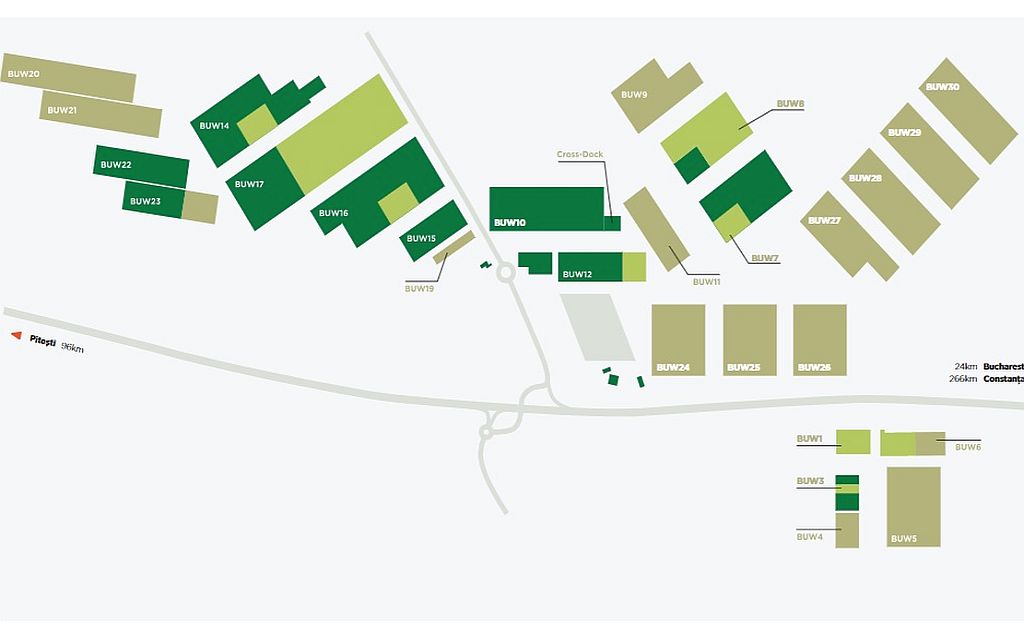 CTPark Bucharest West inchiriere spatiu depozitare Bucuresti vest plan cladiri