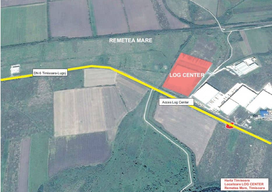 LOGICOR Timisoara inchiriere spatii depozitare si productie Timisoara nord-est vedere vedere satelit