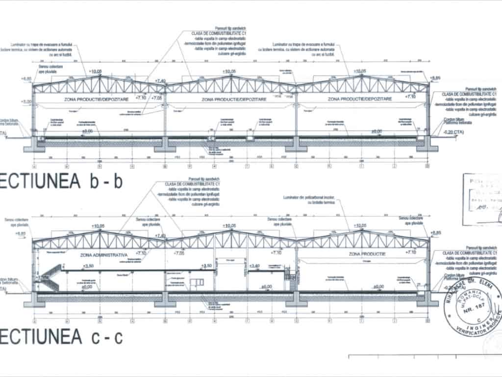 Hala Balotesti depozit de inchiriat Bucuresti nord plan cadastral