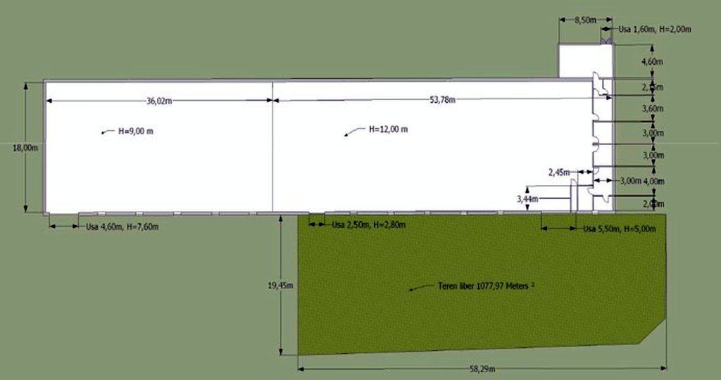 Hala Basarabiei inchiriere spatiu depozitare Bucuresti est plan incinta