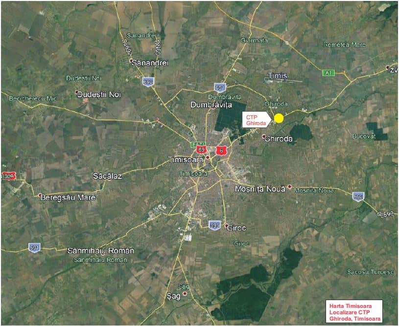 CTP I Timisoara spatiu productie si spatiu depozitare Timisoara est localizare harta