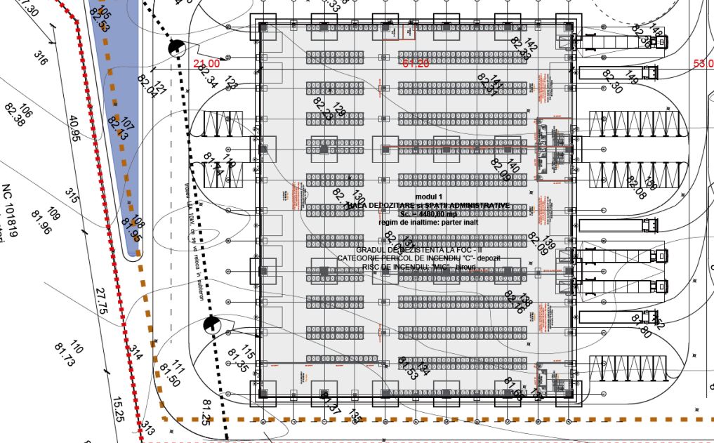 Hala de inchiriat in Catted Business Park Stefanesti, Bucuresti, plan cladire