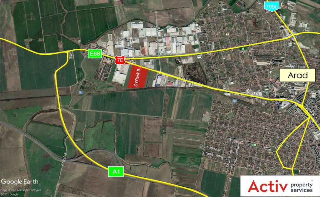 Hala de inchiriat in CTPark Arad II, zona de vest - localizare arta