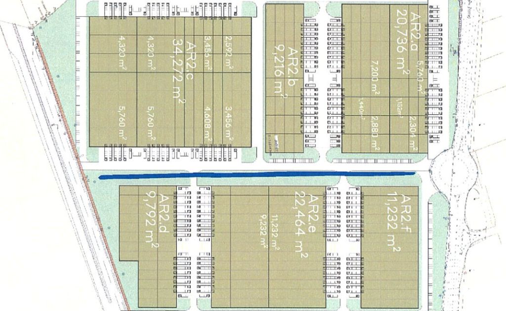 Hala de inchiriat in CTPark Arad II, zona de vest - plan cladiri