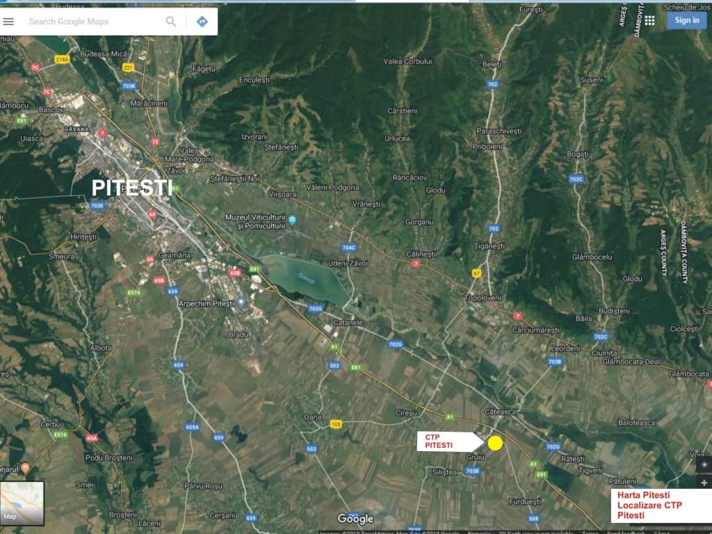 CTPark Pitesti - inchiriere spatiu depozitare Pitesti sud localizare hala