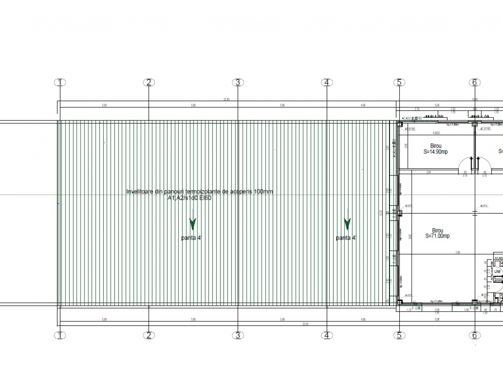 Hala de inchiriat Pantelimon – Sf. Calinic - plan hala