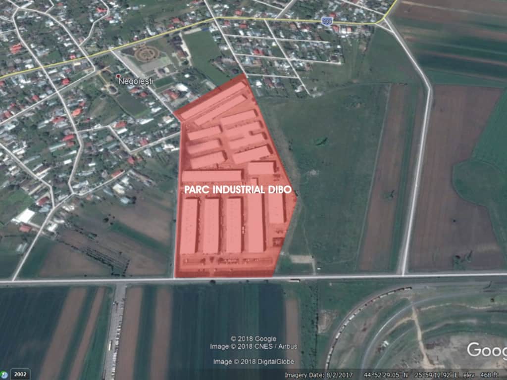 Dibo Industrial Park inchirieri depozite Ploiesti  sud vedere satelit