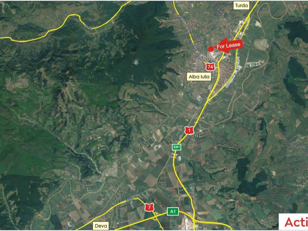 Hala Sincai 12 inchiriere spatii de depozitare Alba Iulia nord-est localizare
