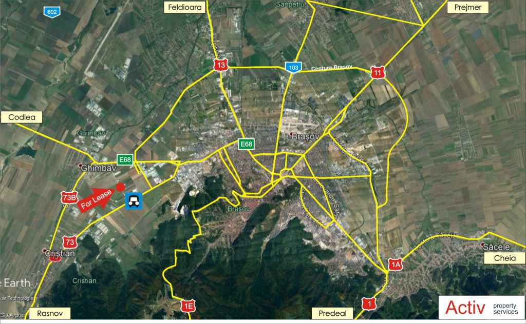 Sofimat Logistic Park spatii depozitare si productie de inchiriat Brasov vest, localizare harta