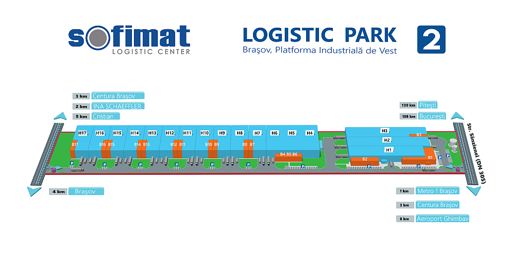 Sofimat Logistic Park spatii depozitare si productie de inchiriat Brasov vest, imagine proiect
