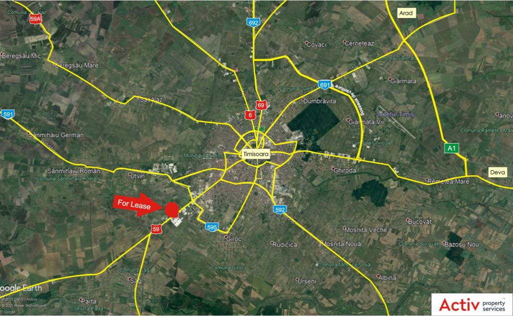 Hala de inchiriat in Timisoara - FACTO ITOBOXO, Timisoara sud-vest, localizare proprietate