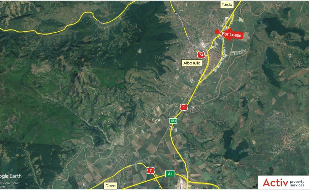 Hala Calea Clujului inchiriere spatiu depozitare Alba Iulia Nord localizare harta
