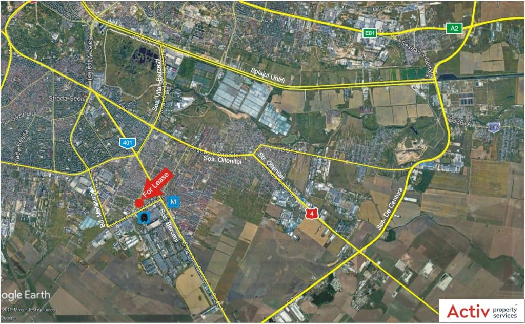 Metalurgiei 81B spatiu depozitare Bucuresti sud vedere satelit