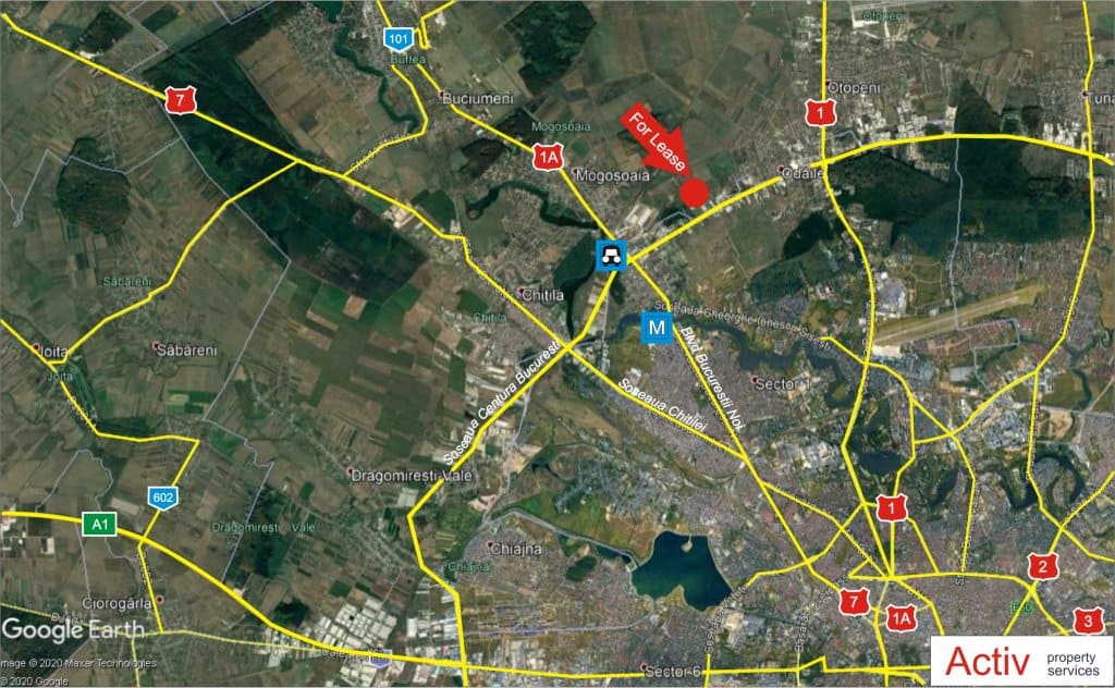 Catted Business Park Otopeni vanzare spatii depozitare sau productie, depozitare Bucuresti Nord localizare harta
