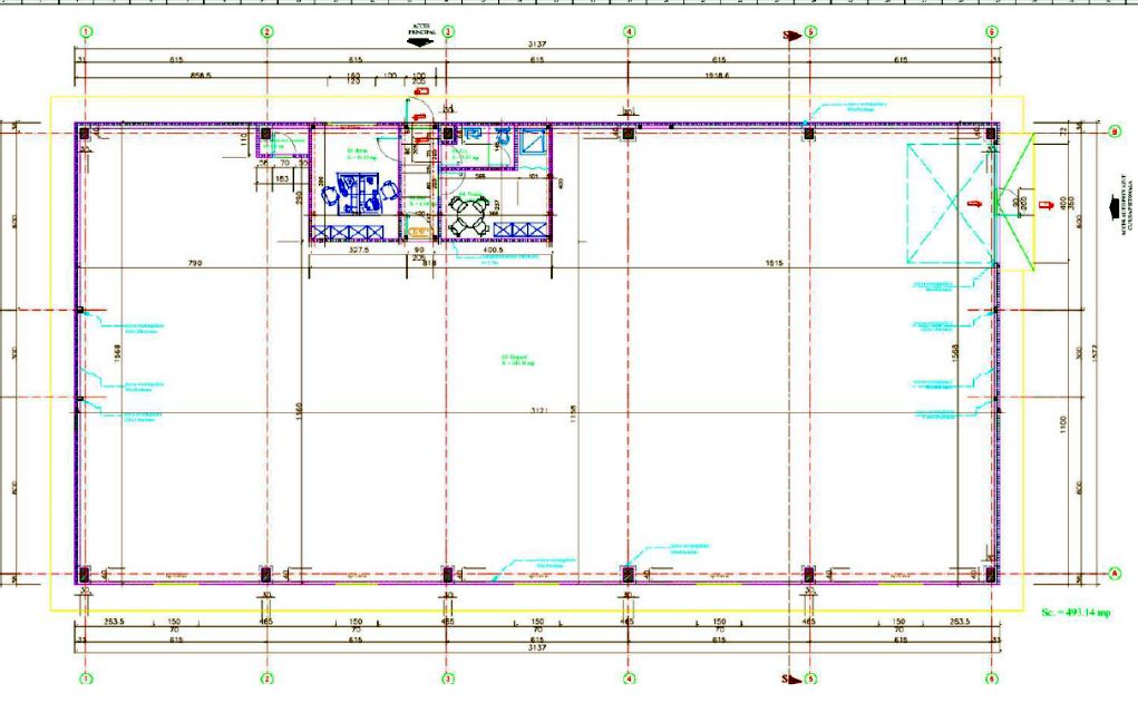 Catted Business Park Otopeni vanzare spatii depozitare sau productie, depozitare Bucuresti Nord plan hala