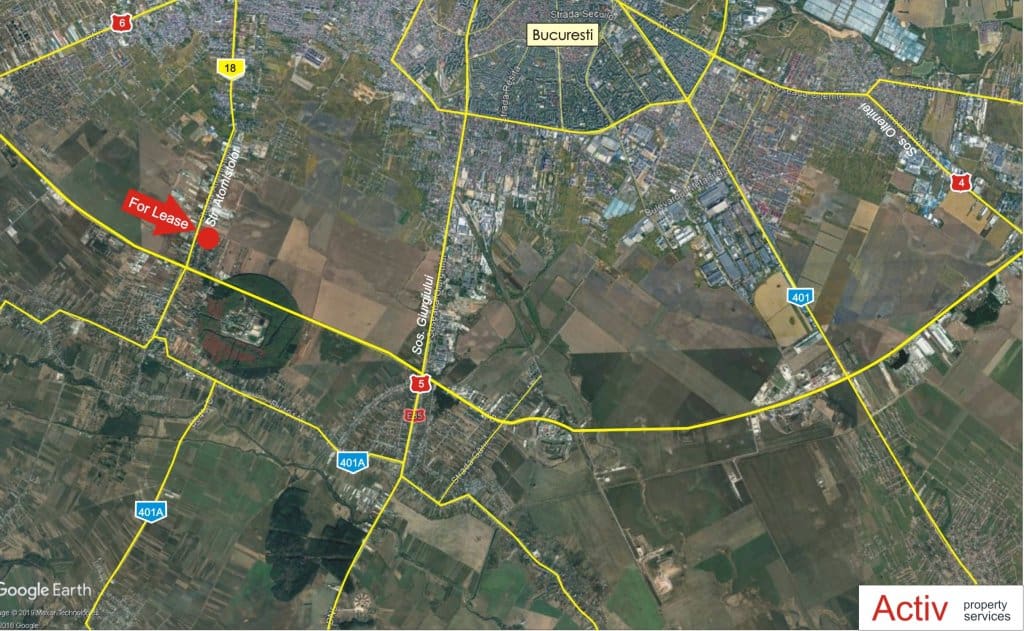 Hala productie de vanzare vanzare proprietati industriale Bucuresti sud localizare google