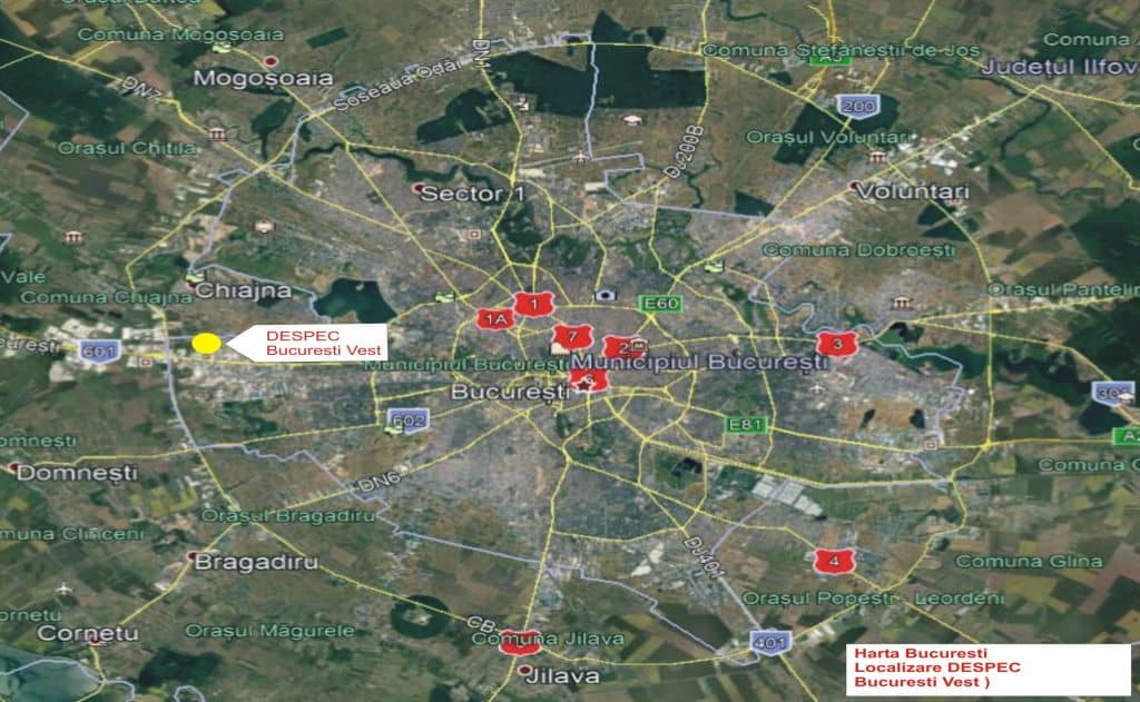 Hala DESPEC – Bucuresti spatii depozitare de inchiriat Bucuresti vest localizare harta