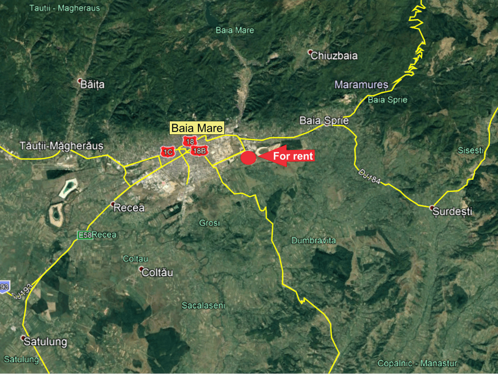 Hala industriala cu pod rulant inchiriere proprietati industriale Baia Mare est localizare harta