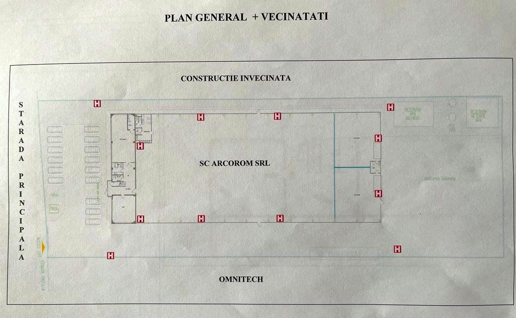 Hala industriala cu spatii de depozitare - Otopeni, Bucuresti Nord, plan spatiu