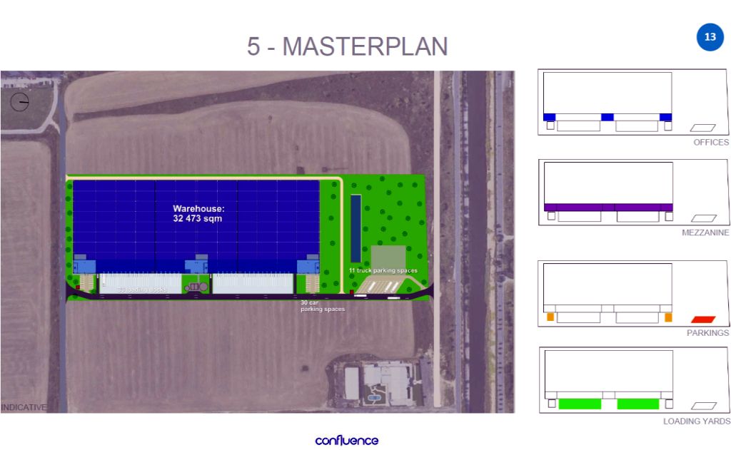 Hala Industriala De Inchiriat , Bucuresti est, Dambovita Logistic Park - plan amplasament