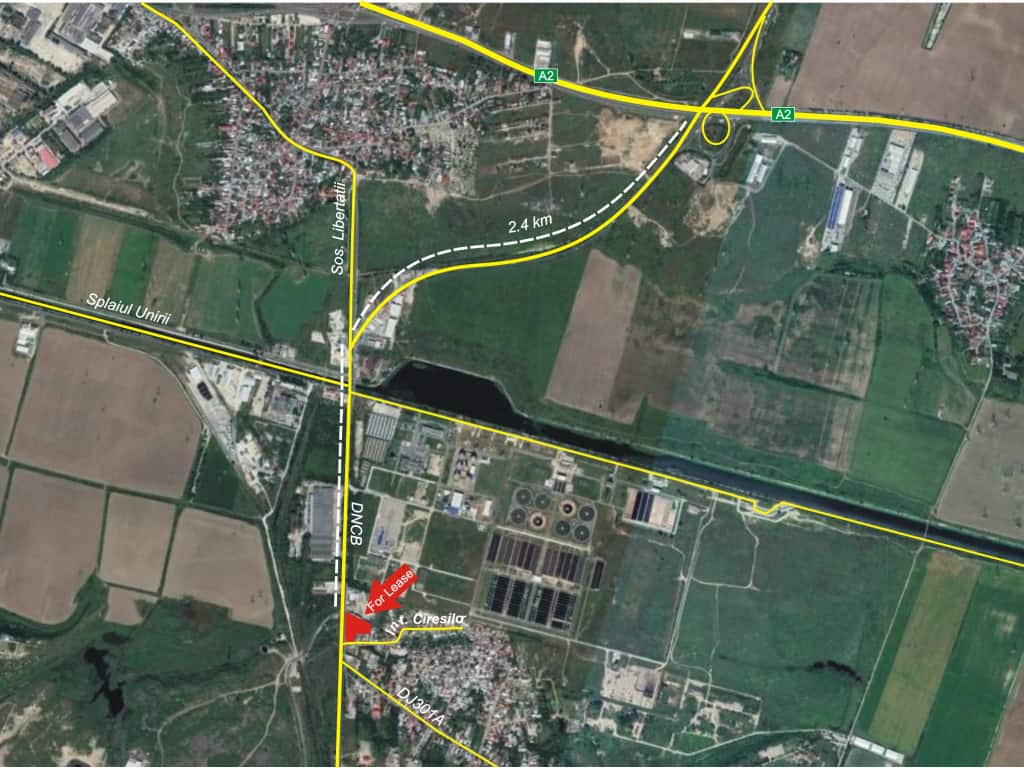 Hala EuroBusiness I inchiriere spatiu depozitare Bucuresti est vedere din satelit