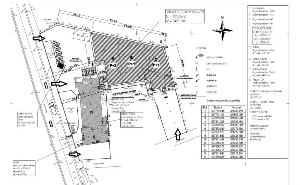 Hala EuroBusiness I inchiriere spatiu depozitare Bucuresti est plan cadastral