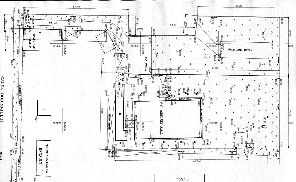 Hala industriala de inchiriat in Arad Vest, plan proprietate