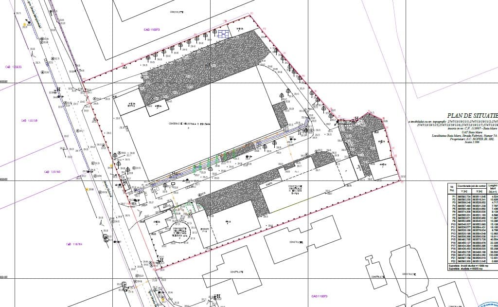Fabricii 7A hala de inchiriat Baia Mare vest plan de situatie