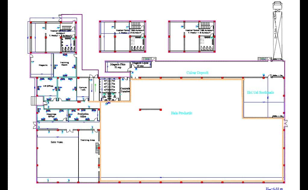 Fabricii 7A hala de inchiriat Baia Mare vest plan cladire