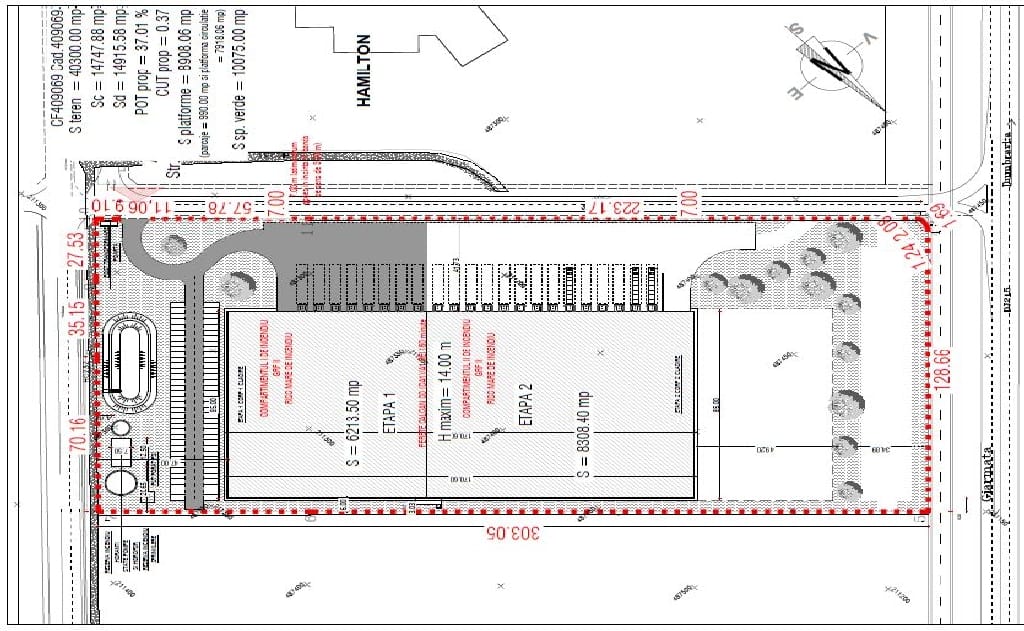 Hala Industriala Giarmata  inchirieri proprietati industriale Timisoara nord-est plan 