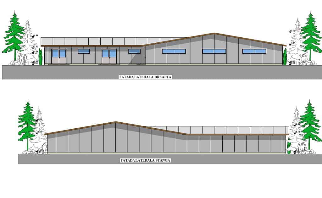 Hala metalica Petresti inchiriere proprietati industriale Petresti Dambovita imagine plan fatada