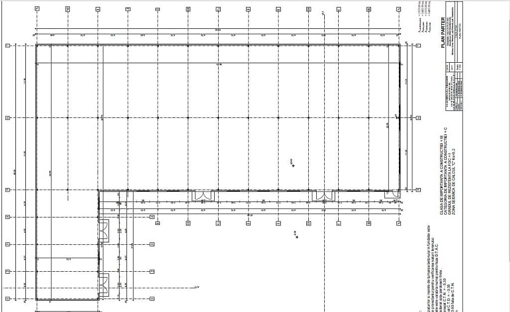 Hala metalica Petresti inchiriere proprietati industriale Petresti Dambovita plan hala