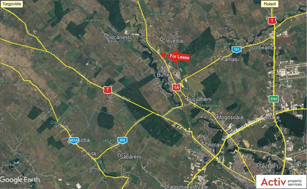 Hala Manastirea inchiriere proprietati industriale Bucuresti nord-vest localizare harta 