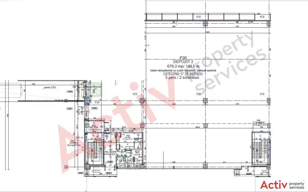 Hala moderna cu temperatura controlata, de inchiria in zona Pantelimon. plan general proprietate