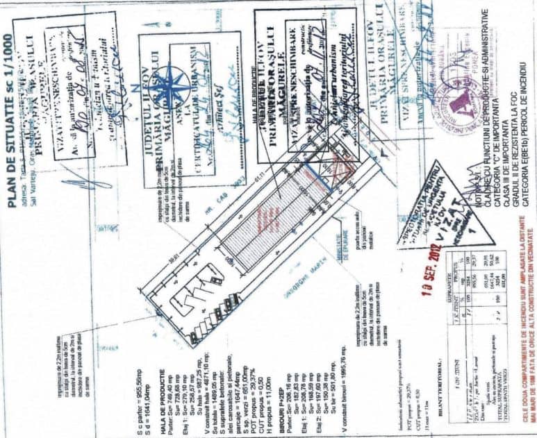 Hala moderna Magurele inchiriere spatiu depozitare bucuresti Sud-vest plan