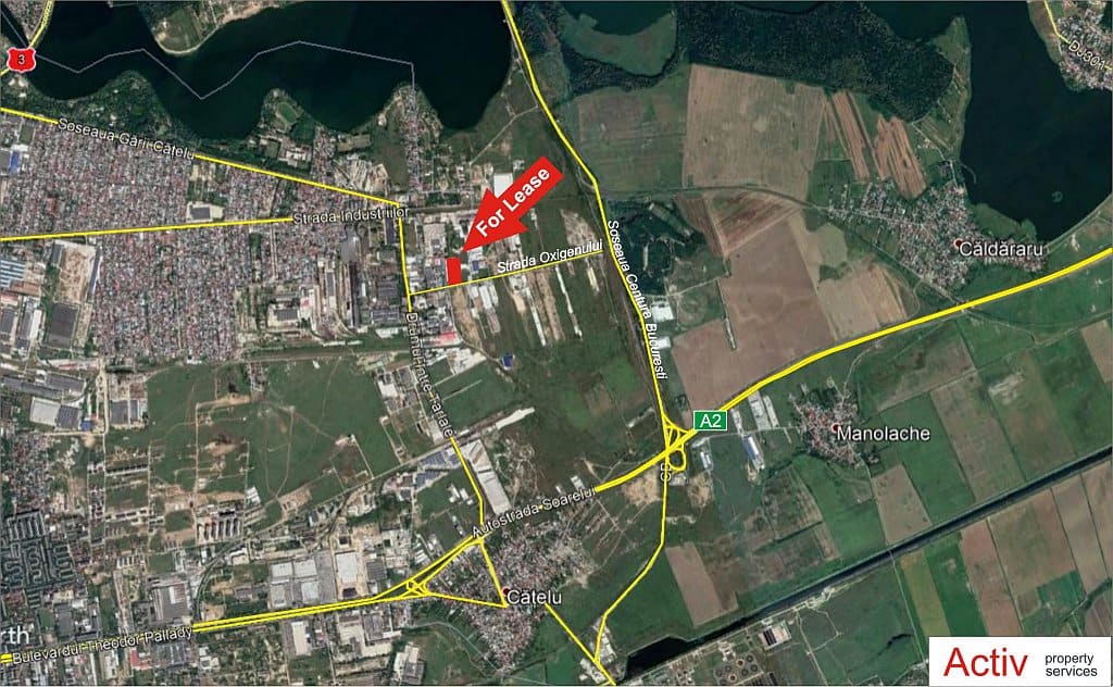 Hala Oxigenului inchiriere spatiu depozitare Bucuresti est vedere din satelit