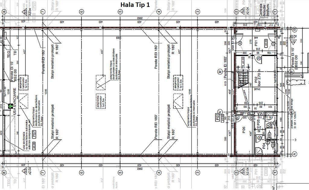 Hale de inchiriat in Liftcon Buftea, Bucuresti - Nord, plan hala 