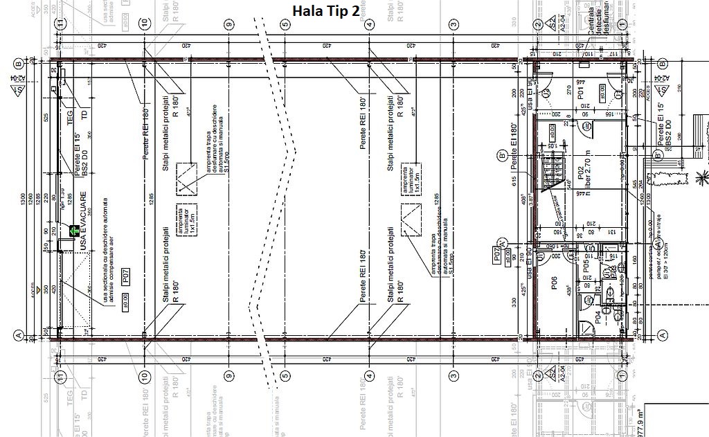 Hale de inchiriat in Liftcon Buftea, Bucuresti - Nord, plan spatiu 