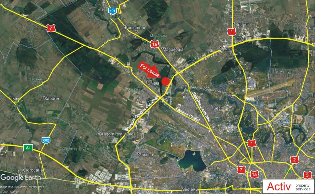 LIFTCON Mogosoaia - spatiu depozitare Bucuresti nord-vest vedere localizare google panoramic