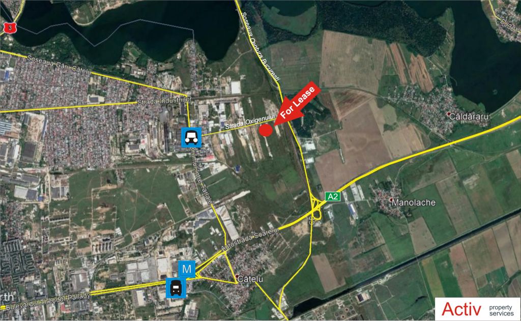 Hala de vanzare in  Bucuresti est, Vitol Logistic Park, localizare gogle maps