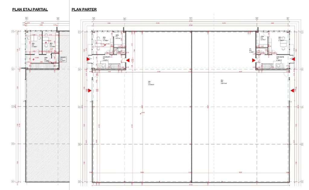 Hale moderne de inchiriat in Astorium Logistic Park, in estul Bucurestiului. Plan spatiu industrial