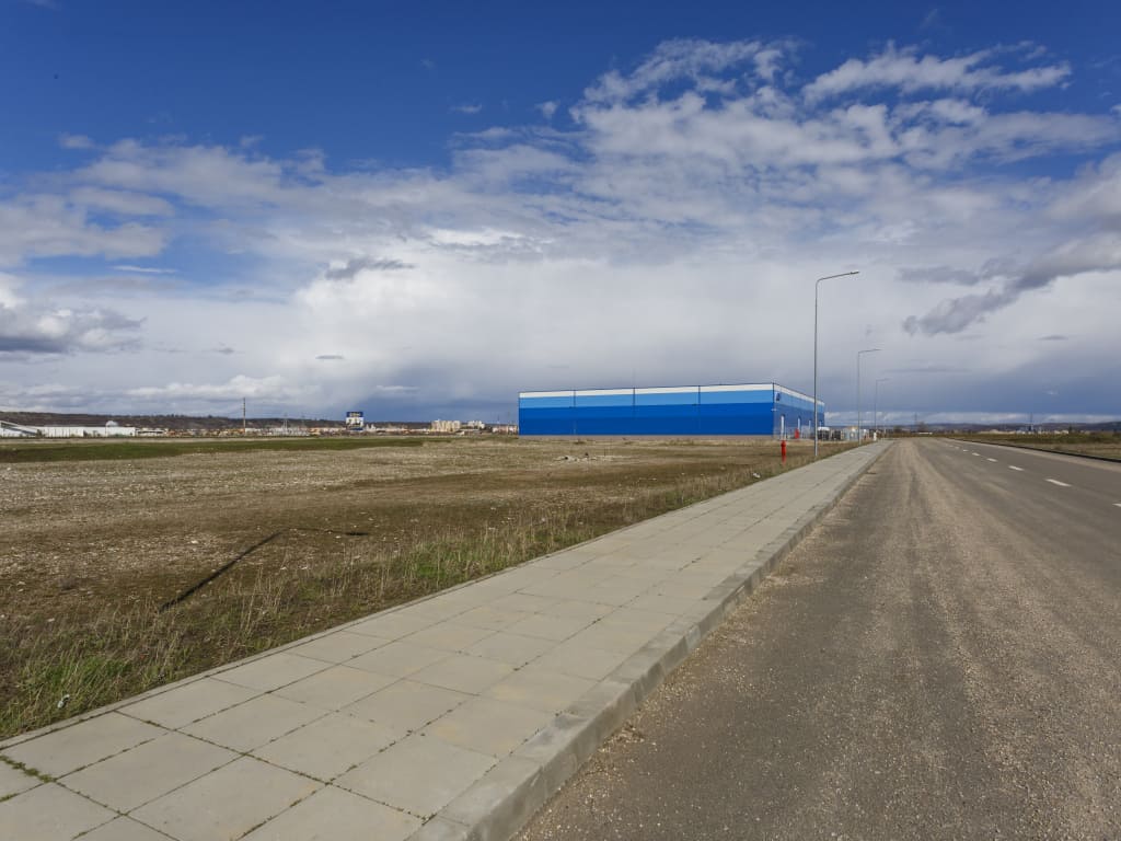 Aries Industrial Parkinchiriere spatiu depozitare sau productie in Turda sud vedere laterala ansamblu