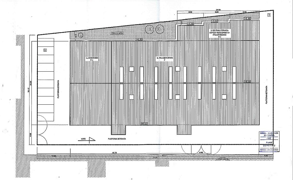 Spatiu de inchiriat Bucuresti, zona Otopeni, showroom, plan cladire