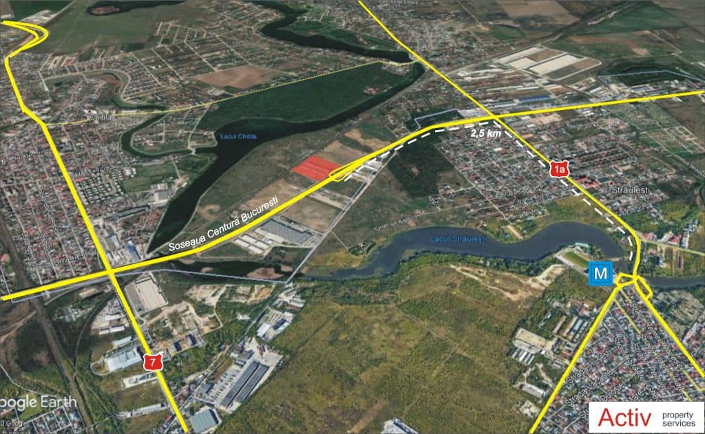 LIFTCON Mogosoaia inchiriere spatii depozitare / productie Bucuresti nord-vest vedere localizare detaliu