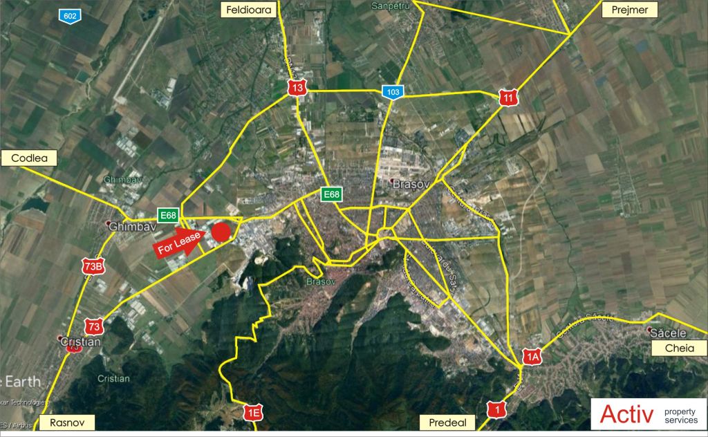 VGP Industrial Park Brasov  inchirieri spatii depozitare Brasov est localizare harta
