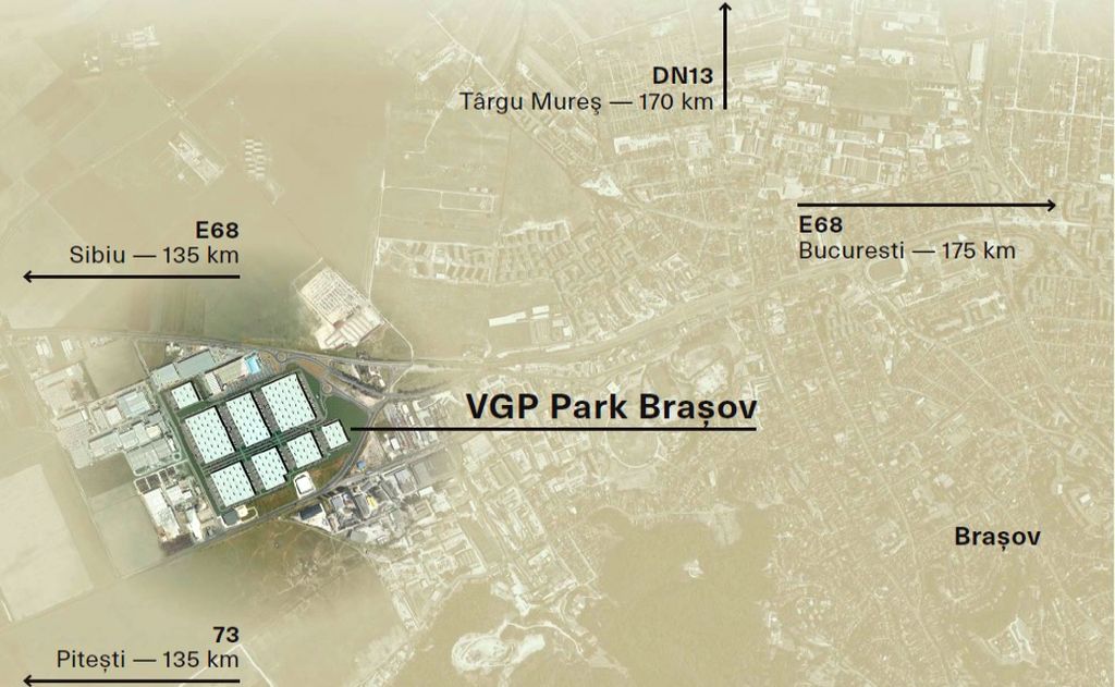 VGP Industrial Park Brasov  inchirieri spatii depozitare Brasov est plan constructii