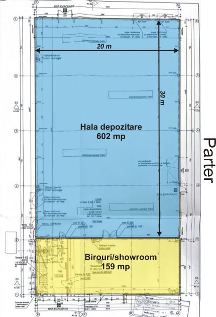 Inchiriere Hala Mogosoaia - In cadrul parcului Liftcon Mogosoaia, plan spatiu industrial