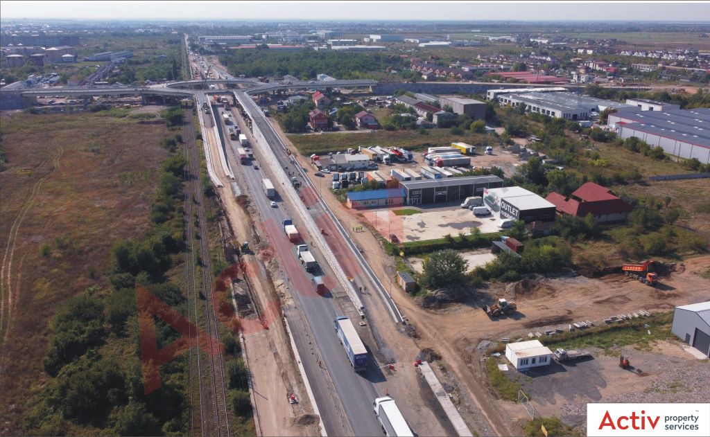 Inchiriere platforma betonata in Domnesti, Bucuresti Vest. Vedere imagine acces soseaua de centura